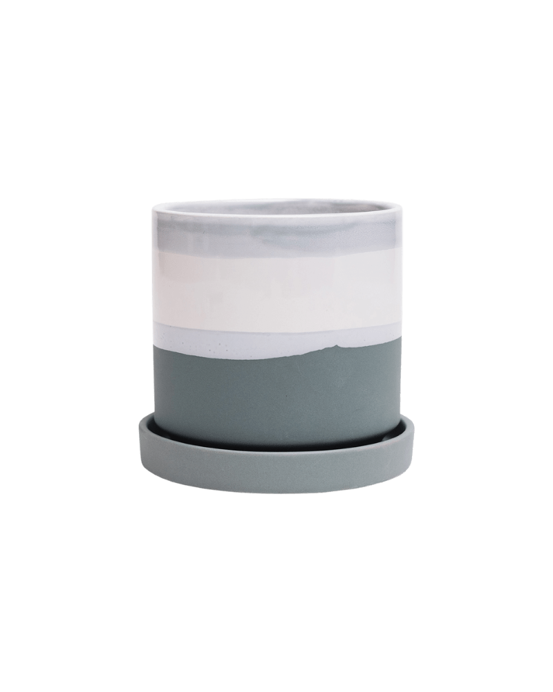 Minute Ceramic Pot And Saucer Set With Drainage - Chive Ceramics Studio - Pots - Chive Ceramics Studio