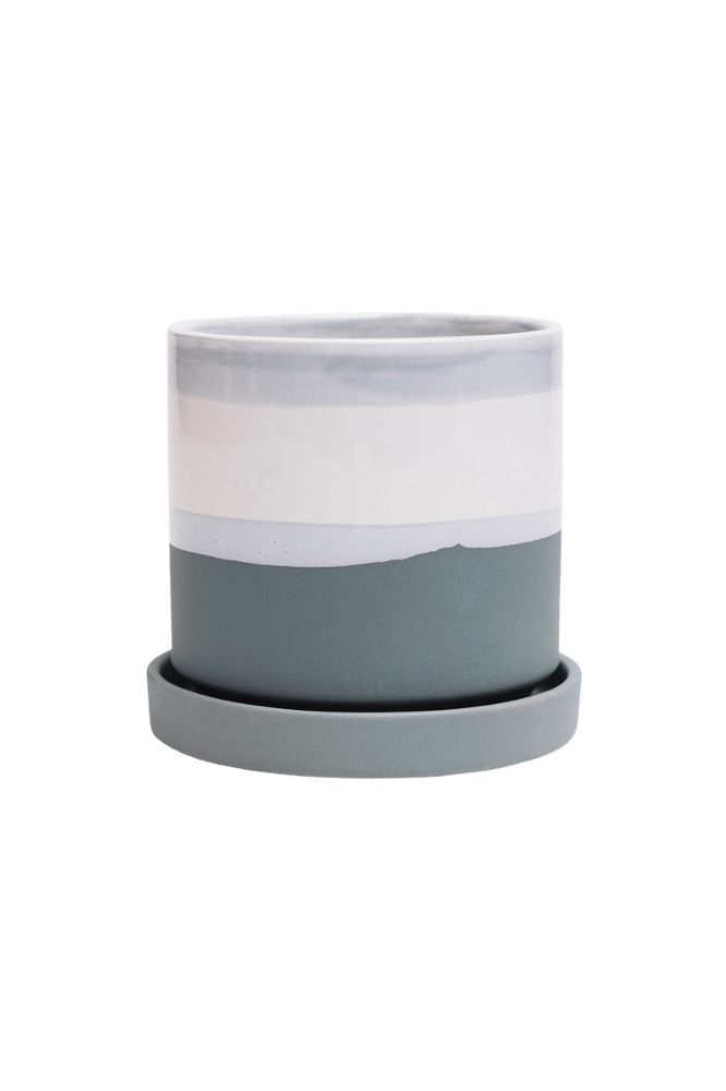 Minute Ceramic Pot And Saucer Set With Drainage - Chive Ceramics Studio - Pots - Chive Ceramics Studio