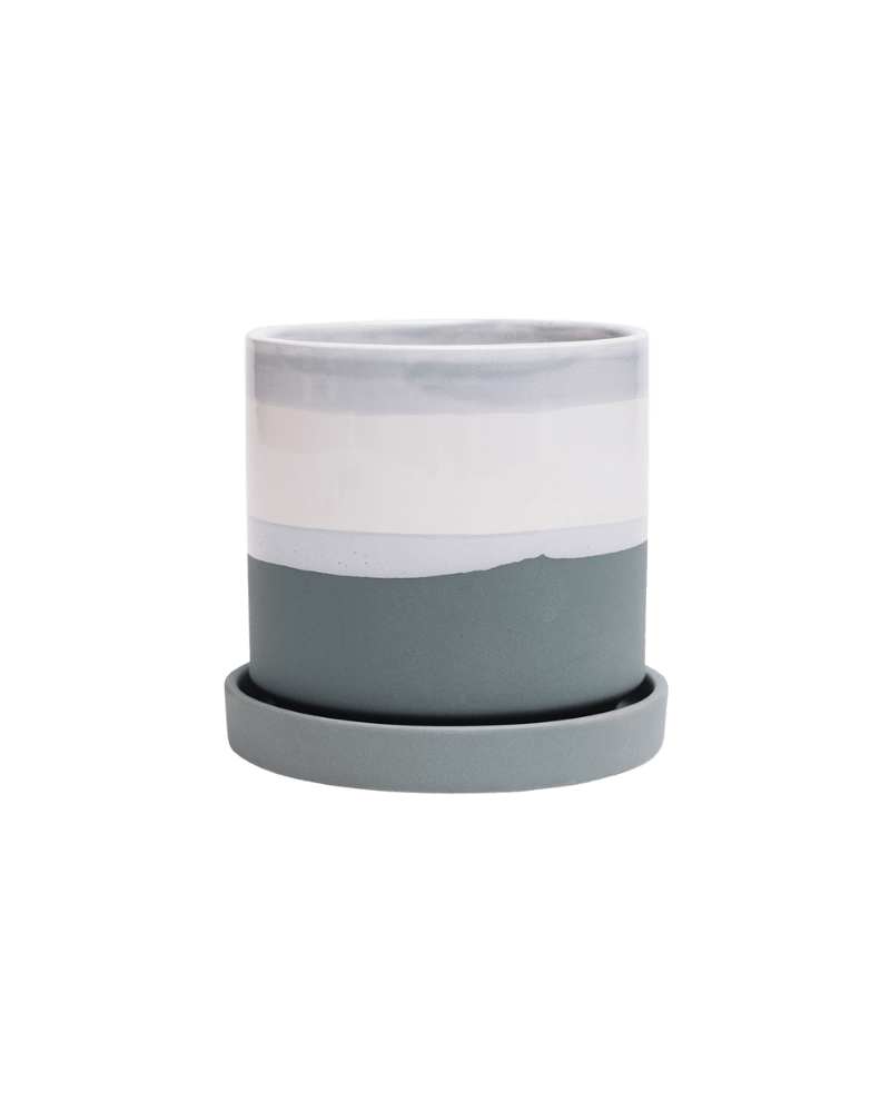 Minute Ceramic Pot And Saucer Set With Drainage - Chive Ceramics Studio - Pots - Chive Ceramics Studio