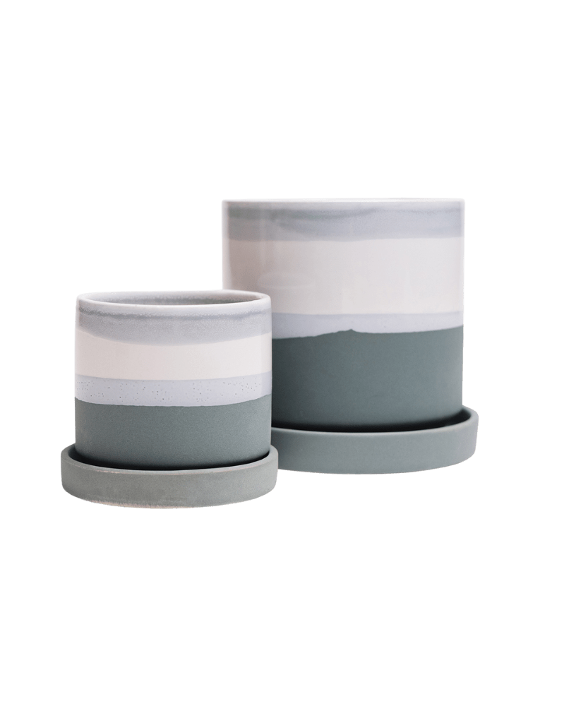 Minute Ceramic Pot And Saucer Set With Drainage - Chive Ceramics Studio - Pots - Chive Ceramics Studio