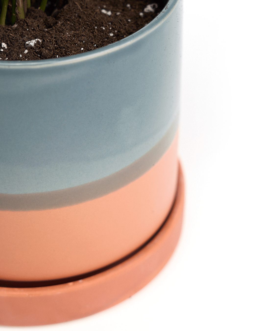 Minute Ceramic Pot And Saucer Set With Drainage - Chive Ceramics Studio - Pots - Chive Ceramics Studio