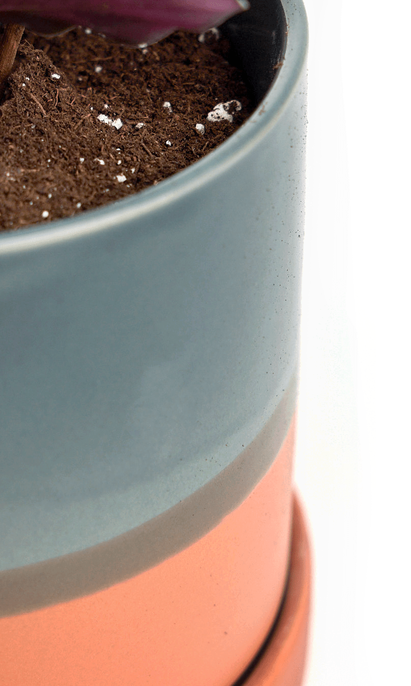 Minute Ceramic Pot And Saucer Set With Drainage - Chive Ceramics Studio - Pots - Chive Ceramics Studio