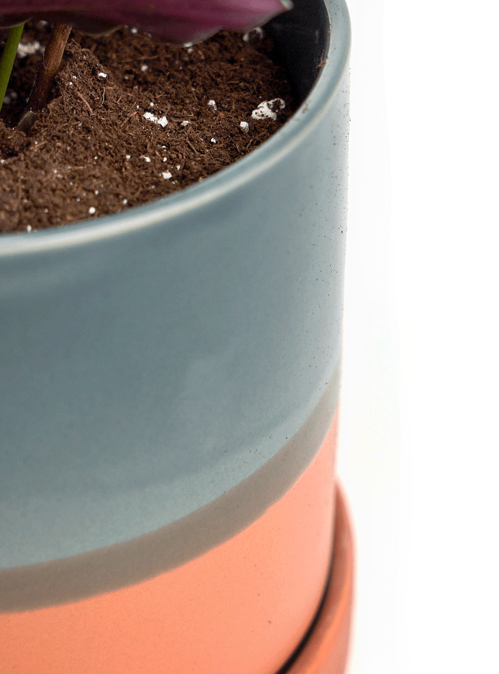 Minute Ceramic Pot And Saucer Set With Drainage - Chive Ceramics Studio - Pots - Chive Ceramics Studio