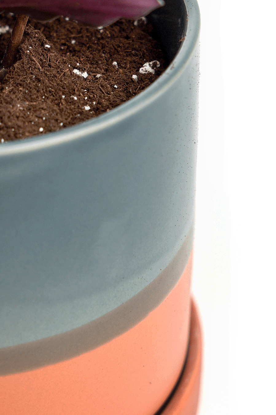 Minute Ceramic Pot And Saucer Set With Drainage - Chive Ceramics Studio - Pots - Chive Ceramics Studio