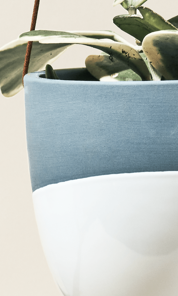 Bobbin Porcelain Modern Hanging Indoor Plant Pot - Chive Ceramics Studio - Pots - Chive US
