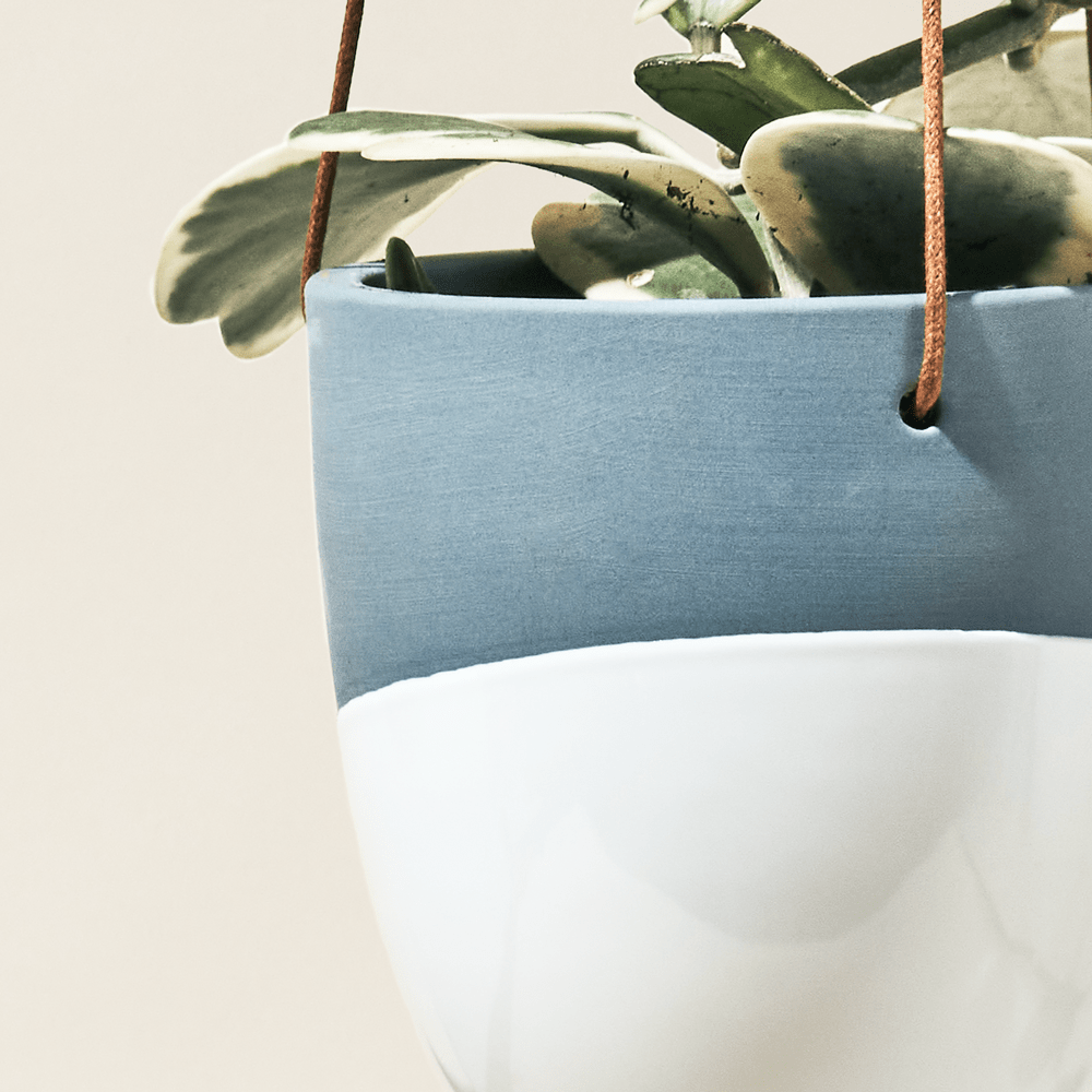 Bobbin Porcelain Modern Hanging Indoor Plant Pot - Chive Ceramics Studio - Pots - Chive US