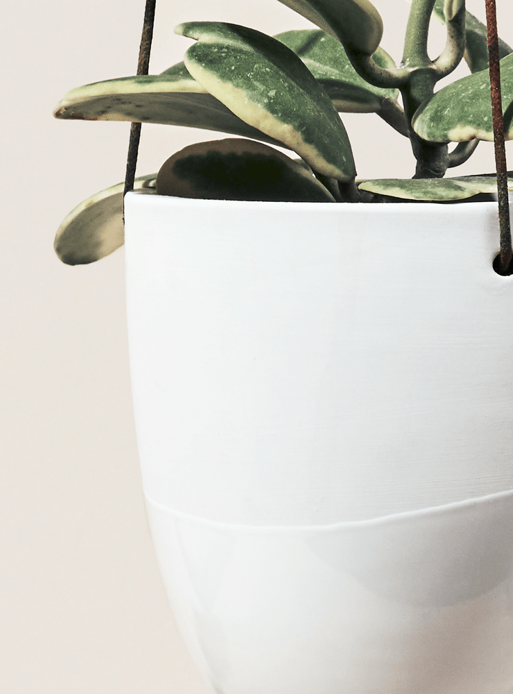 Bobbin Porcelain Modern Hanging Indoor Plant Pot - Chive Ceramics Studio - Pots - Chive US