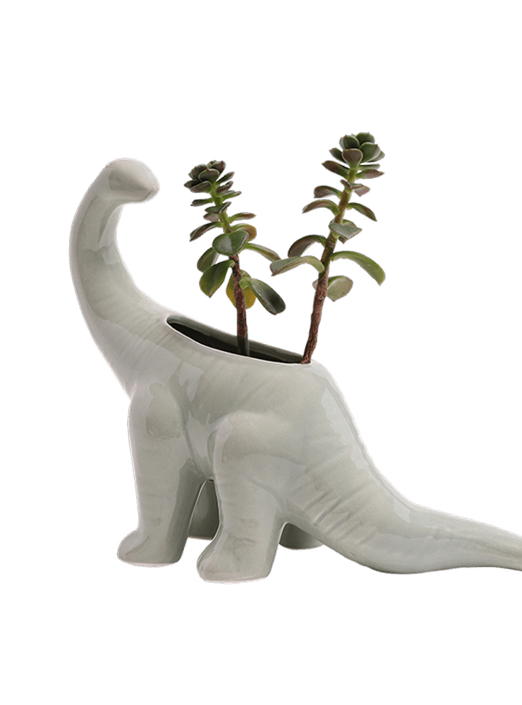 Brontosaurus Ceramic Indoor Plant Pot for Succulents - Chive Ceramics Studio - Pots - Chive Ceramics Studio