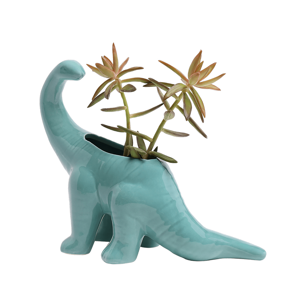 Brontosaurus Ceramic Indoor Plant Pot for Succulents - Chive Ceramics Studio - Pots - Chive Ceramics Studio
