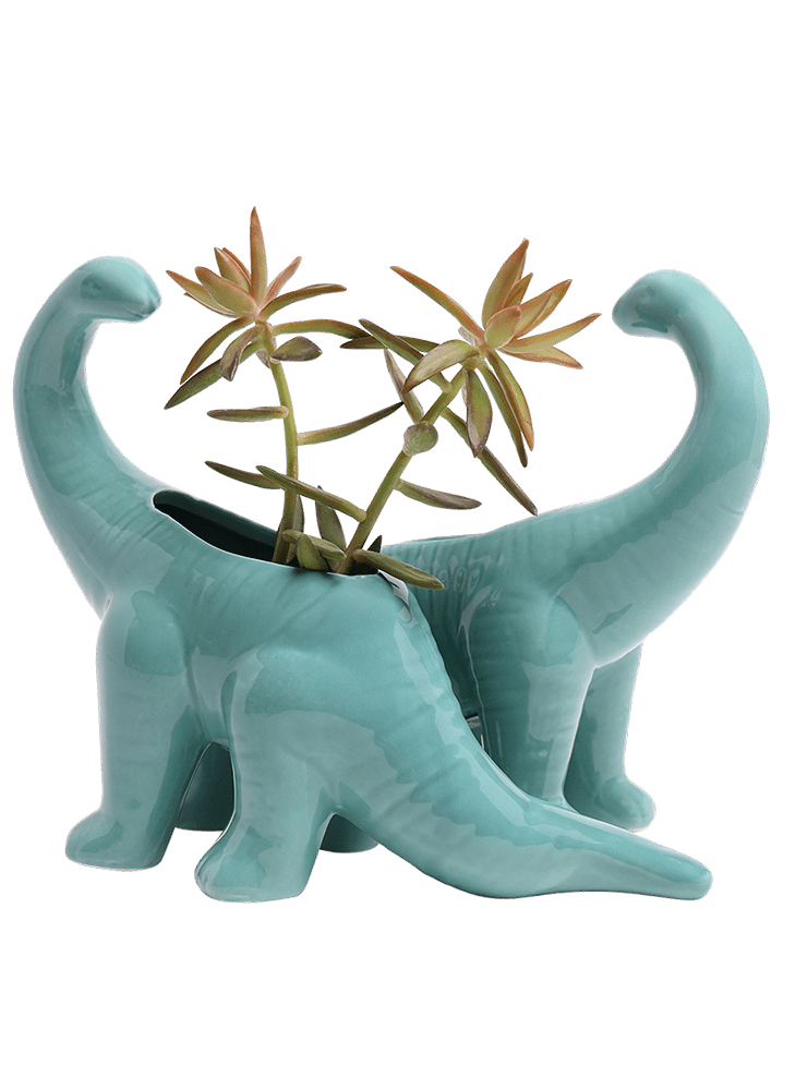 Brontosaurus Ceramic Indoor Plant Pot for Succulents - Chive Ceramics Studio - Pots - Chive Ceramics Studio