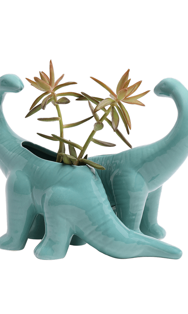 Brontosaurus Ceramic Indoor Plant Pot for Succulents - Chive Ceramics Studio - Pots - Chive Ceramics Studio