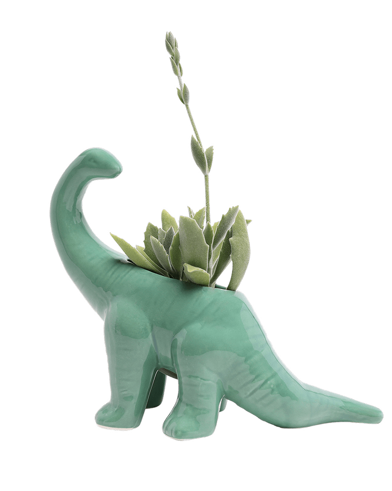 Brontosaurus Ceramic Indoor Plant Pot for Succulents - Chive Ceramics Studio - Pots - Chive Ceramics Studio