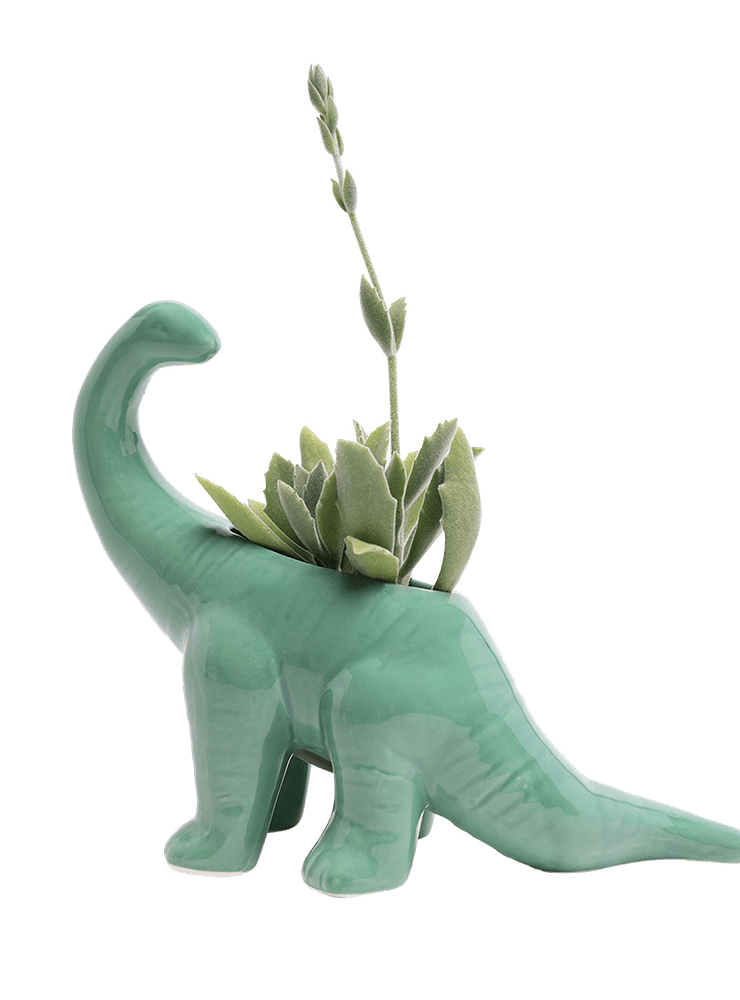 Brontosaurus Ceramic Indoor Plant Pot for Succulents - Chive Ceramics Studio - Pots - Chive Ceramics Studio