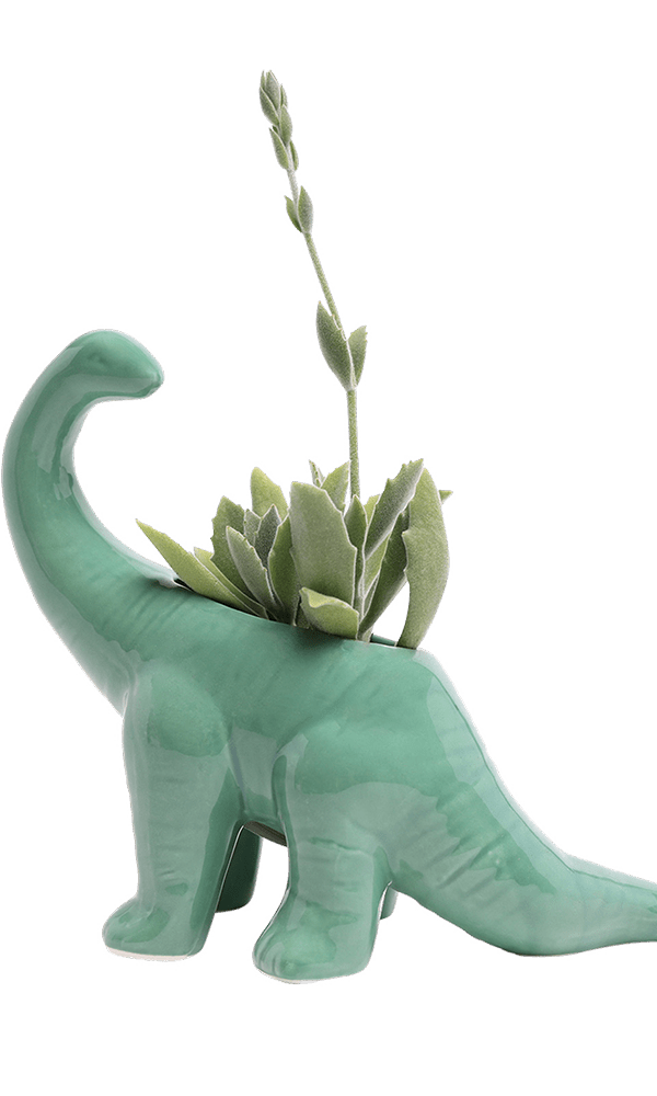 Brontosaurus Ceramic Indoor Plant Pot for Succulents - Chive Ceramics Studio - Pots - Chive Ceramics Studio