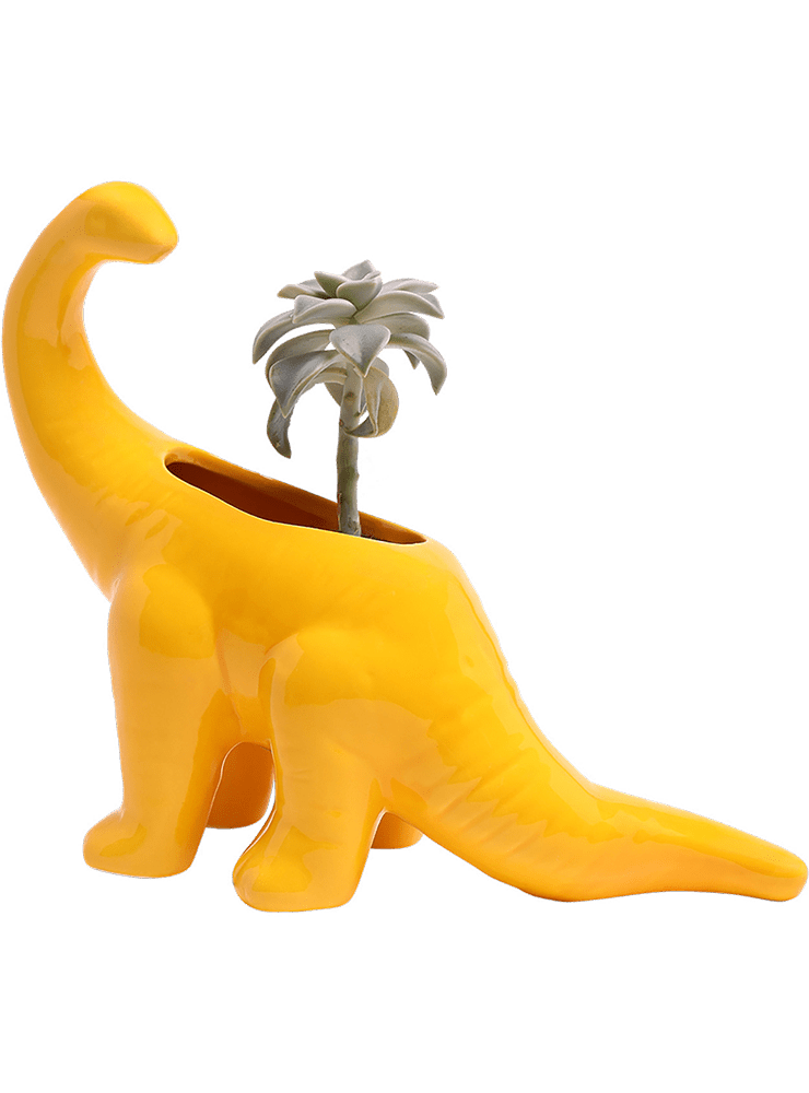 Brontosaurus Ceramic Indoor Plant Pot for Succulents - Chive Ceramics Studio - Pots - Chive Ceramics Studio
