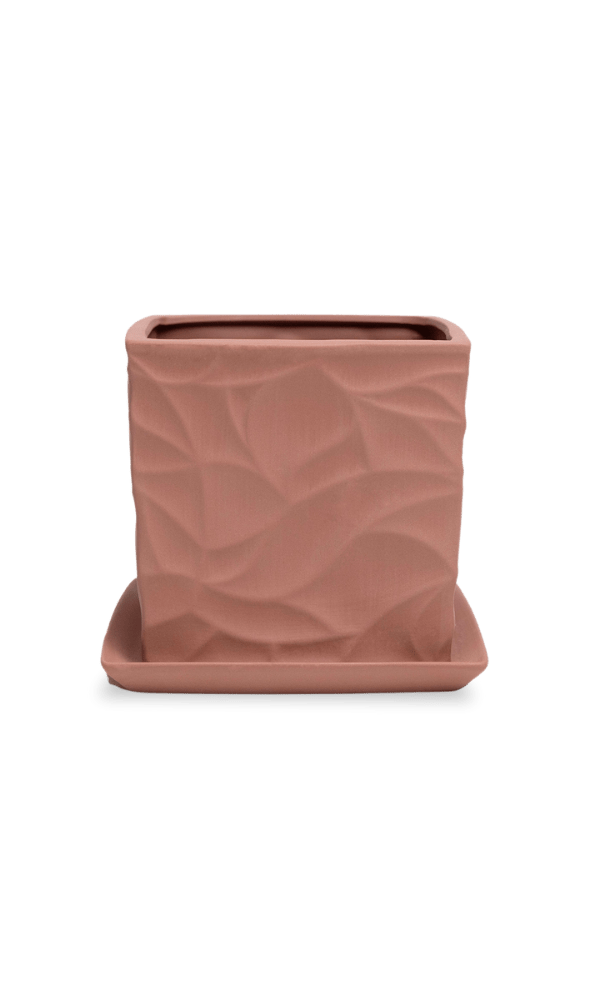 Virago 5" Porcelain Pot With Drainage Hole And Saucer - Chive Ceramics Studio - Pots - Chive Ceramics Studio