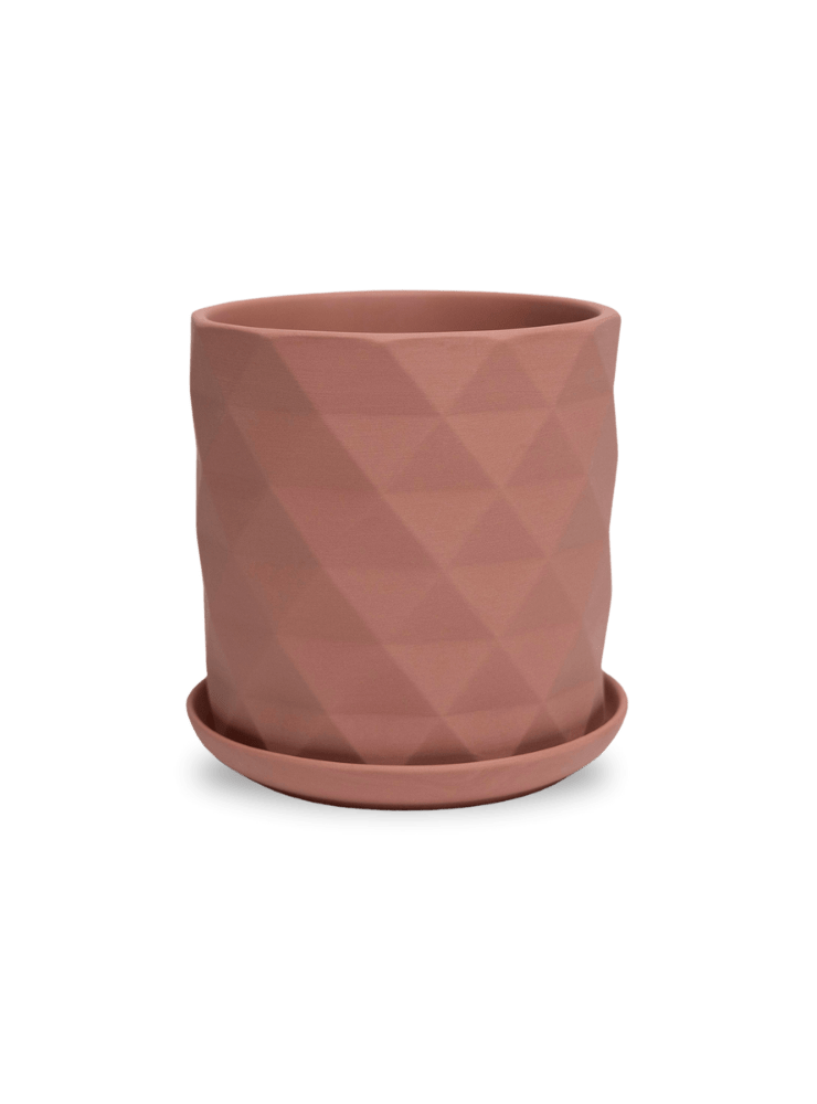 Virago 5" Porcelain Pot With Drainage Hole And Saucer - Chive Ceramics Studio - Pots - Chive Ceramics Studio