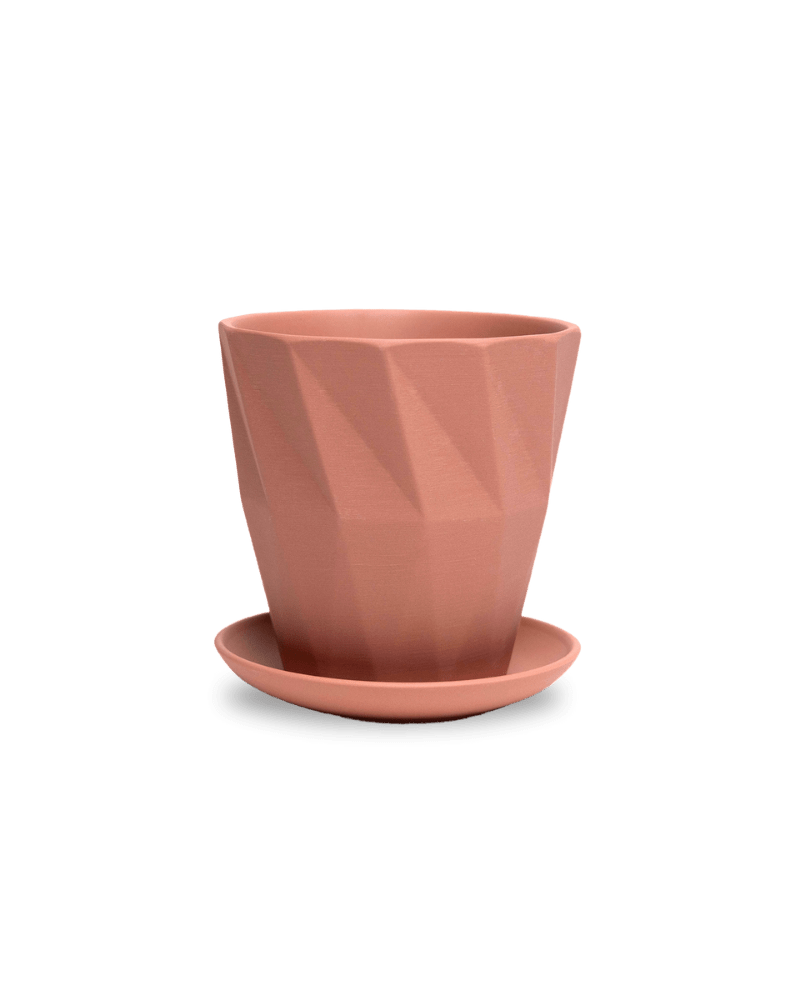 Virago 5" Porcelain Pot With Drainage Hole And Saucer - Chive Ceramics Studio - Pots - Chive Ceramics Studio