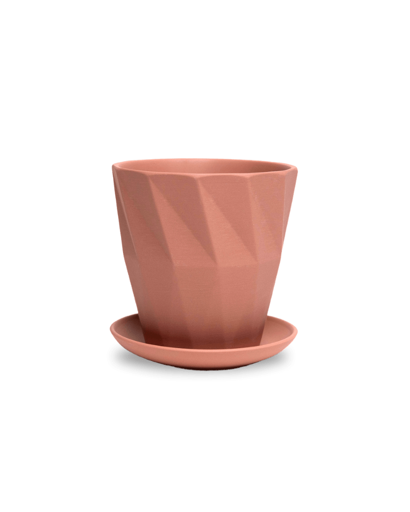 Virago 5" Porcelain Pot With Drainage Hole And Saucer - Chive Ceramics Studio - Pots - Chive Ceramics Studio