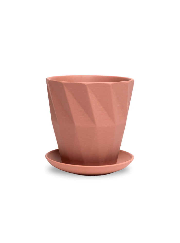 Virago 5" Porcelain Pot With Drainage Hole And Saucer - Chive Ceramics Studio - Pots - Chive Ceramics Studio