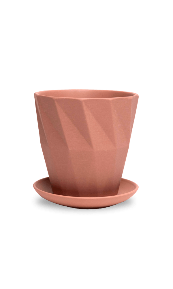 Virago 5" Porcelain Pot With Drainage Hole And Saucer - Chive Ceramics Studio - Pots - Chive Ceramics Studio