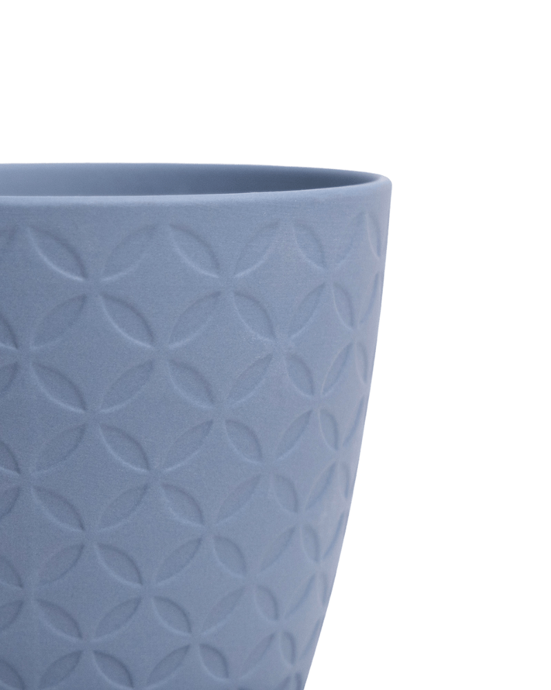 Virago 5" Porcelain Pot With Drainage Hole And Saucer - Chive Ceramics Studio - Pots - Chive Ceramics Studio