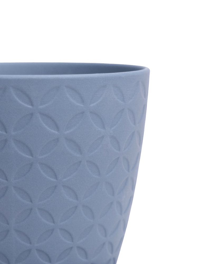 Virago 5" Porcelain Pot With Drainage Hole And Saucer - Chive Ceramics Studio - Pots - Chive Ceramics Studio