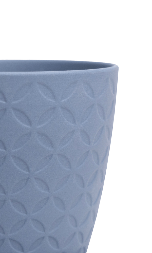 Virago 5" Porcelain Pot With Drainage Hole And Saucer - Chive Ceramics Studio - Pots - Chive Ceramics Studio