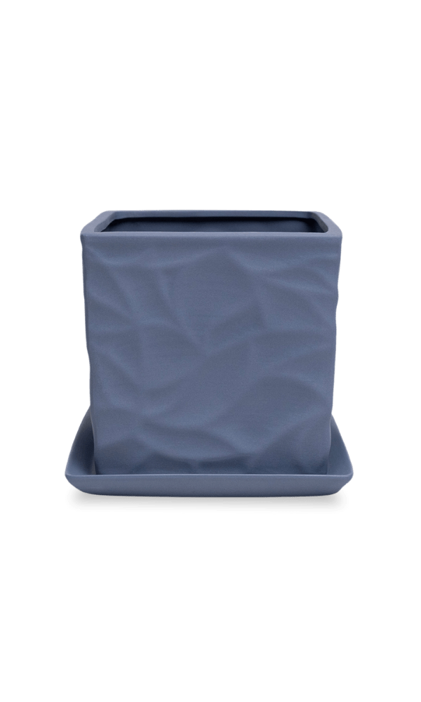 Virago 5" Porcelain Pot With Drainage Hole And Saucer - Chive Ceramics Studio - Pots - Chive Ceramics Studio