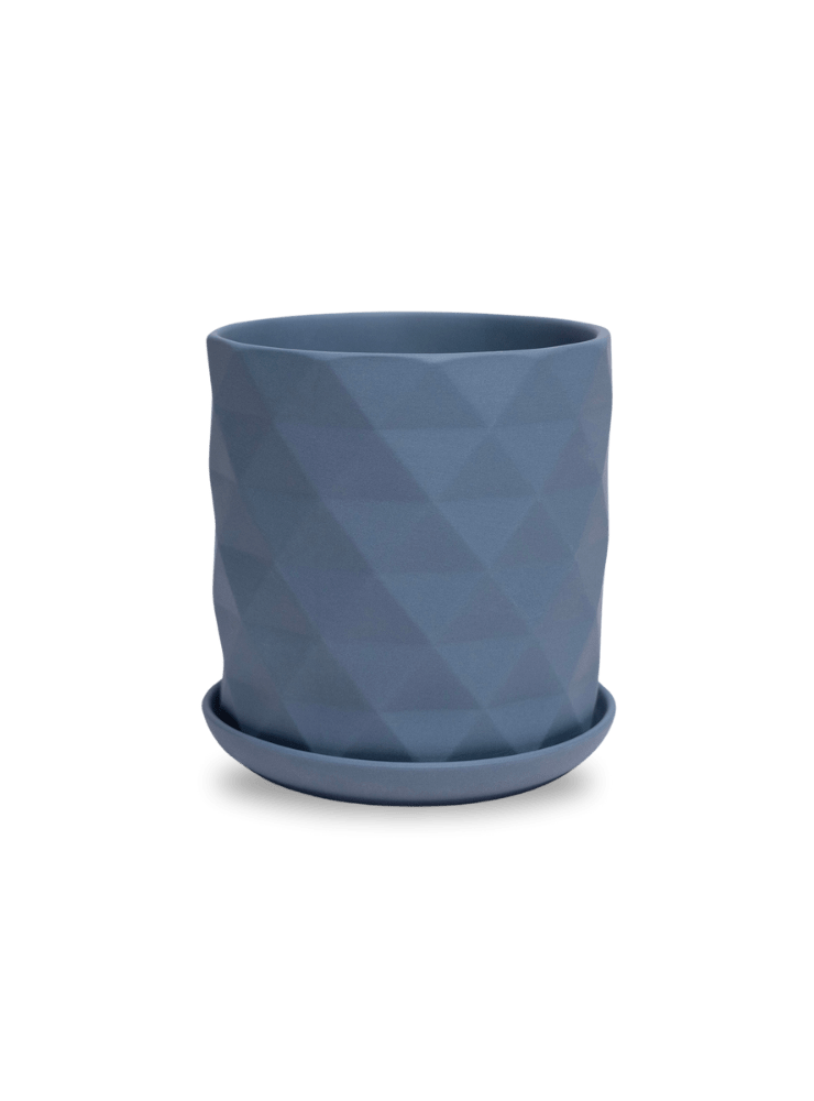 Virago 5" Porcelain Pot With Drainage Hole And Saucer - Chive Ceramics Studio - Pots - Chive Ceramics Studio