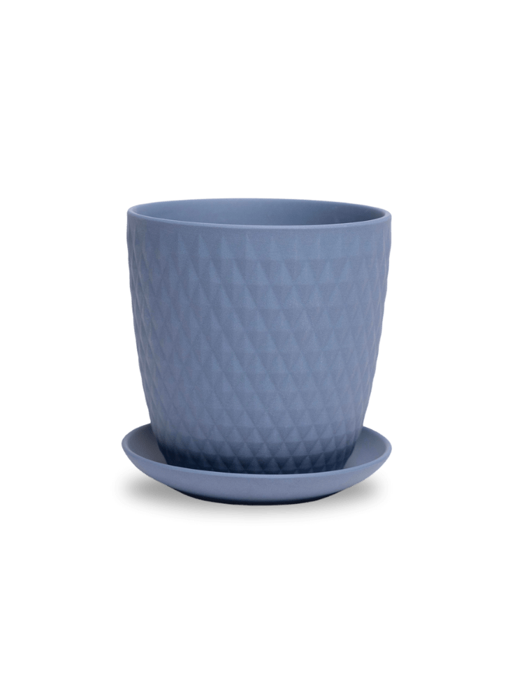 Virago 5" Porcelain Pot With Drainage Hole And Saucer - Chive Ceramics Studio - Pots - Chive Ceramics Studio