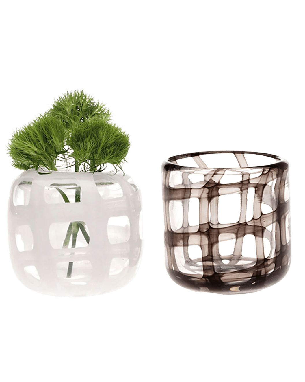 Black & White Glass Modern Flower Vase - Chive Ceramics Studio - Vases - Chive Ceramics Studio