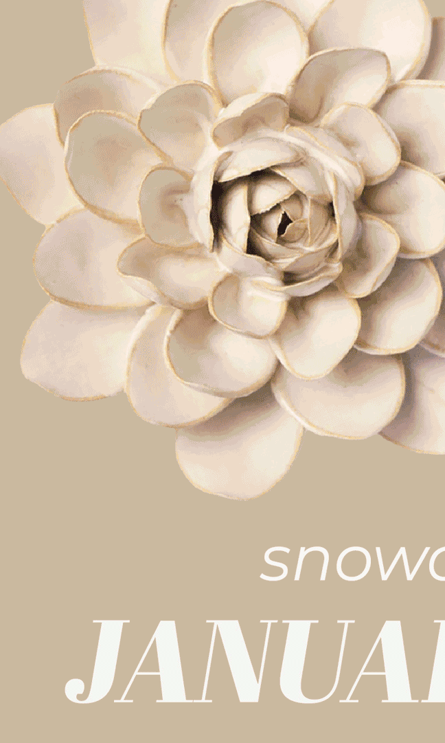 August birth flower poppy ceramic wall flower — birth flower collection — handmade by Chive Studio Toronto