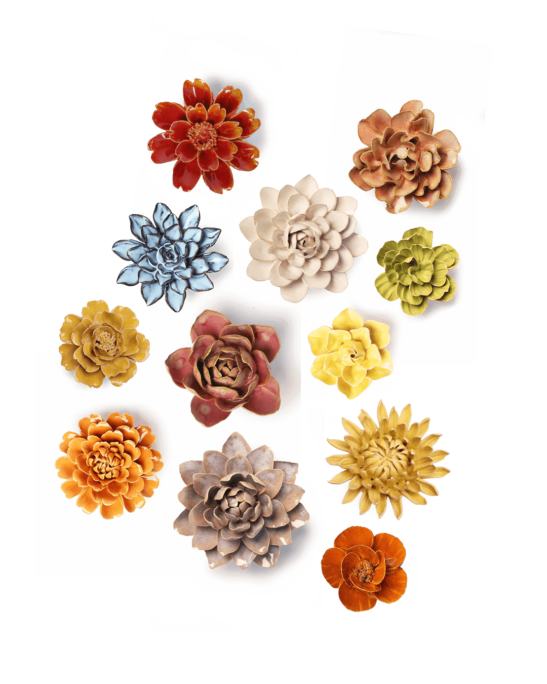 Ceramic Birth Flower Collection - Fall - Chive Ceramics Studio - Ceramic Flowers - Chive Ceramics Studio