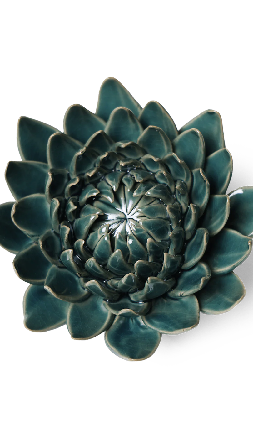 Ceramic Flower Wall Art Dahlia Green 11 - Chive Ceramics Studio - Ceramic Flowers - Chive US