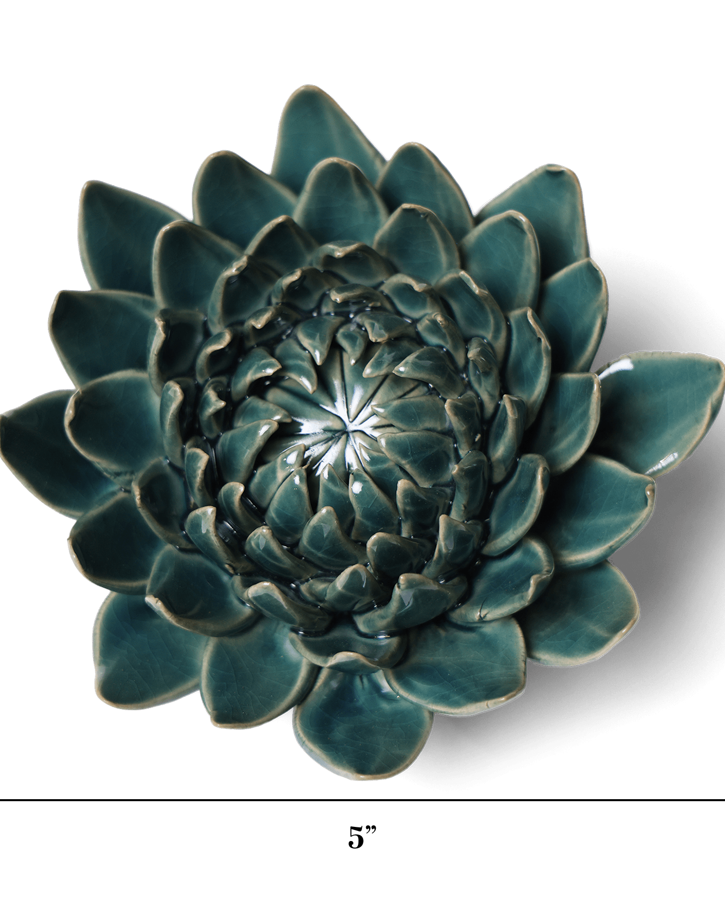 Ceramic Flower Wall Art Dahlia Green 11 - Chive Ceramics Studio - Ceramic Flowers - Chive US