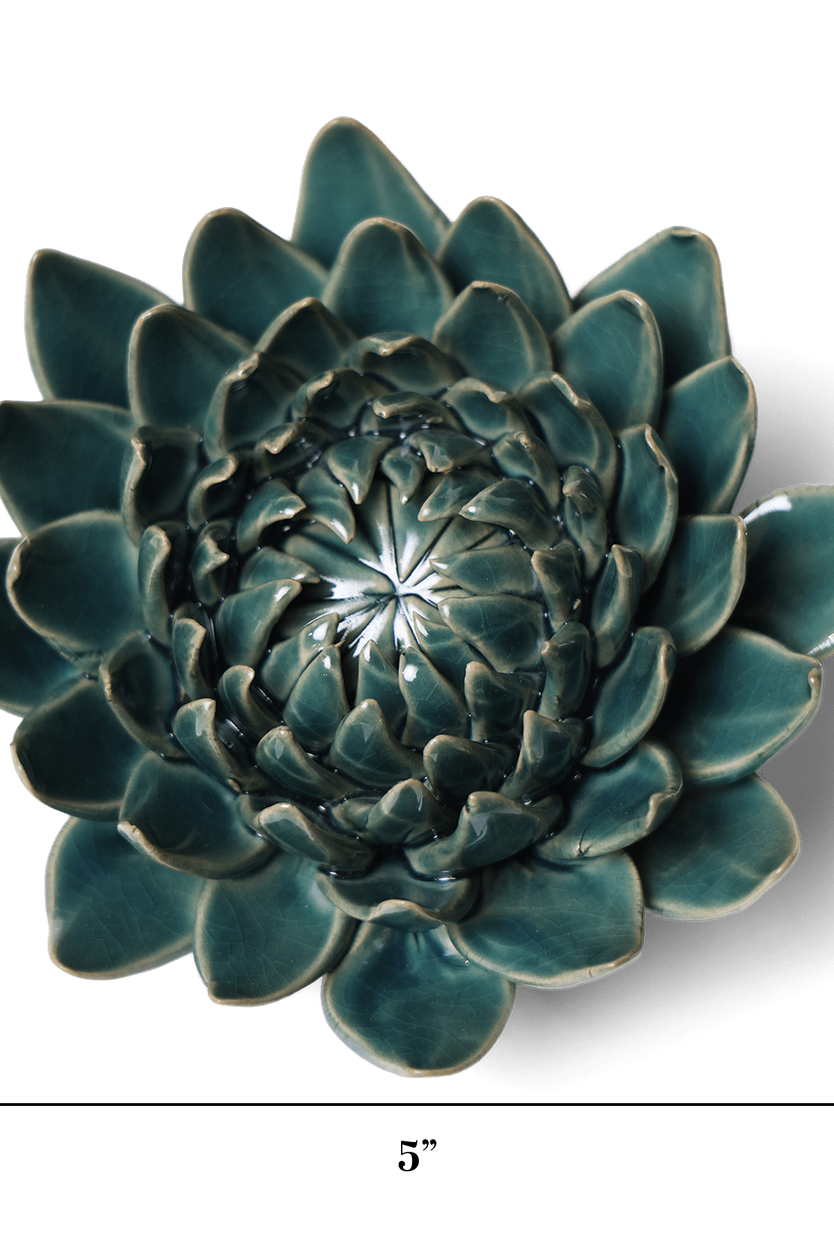 Ceramic Flower Wall Art Dahlia Green 11 - Chive Ceramics Studio - Ceramic Flowers - Chive US