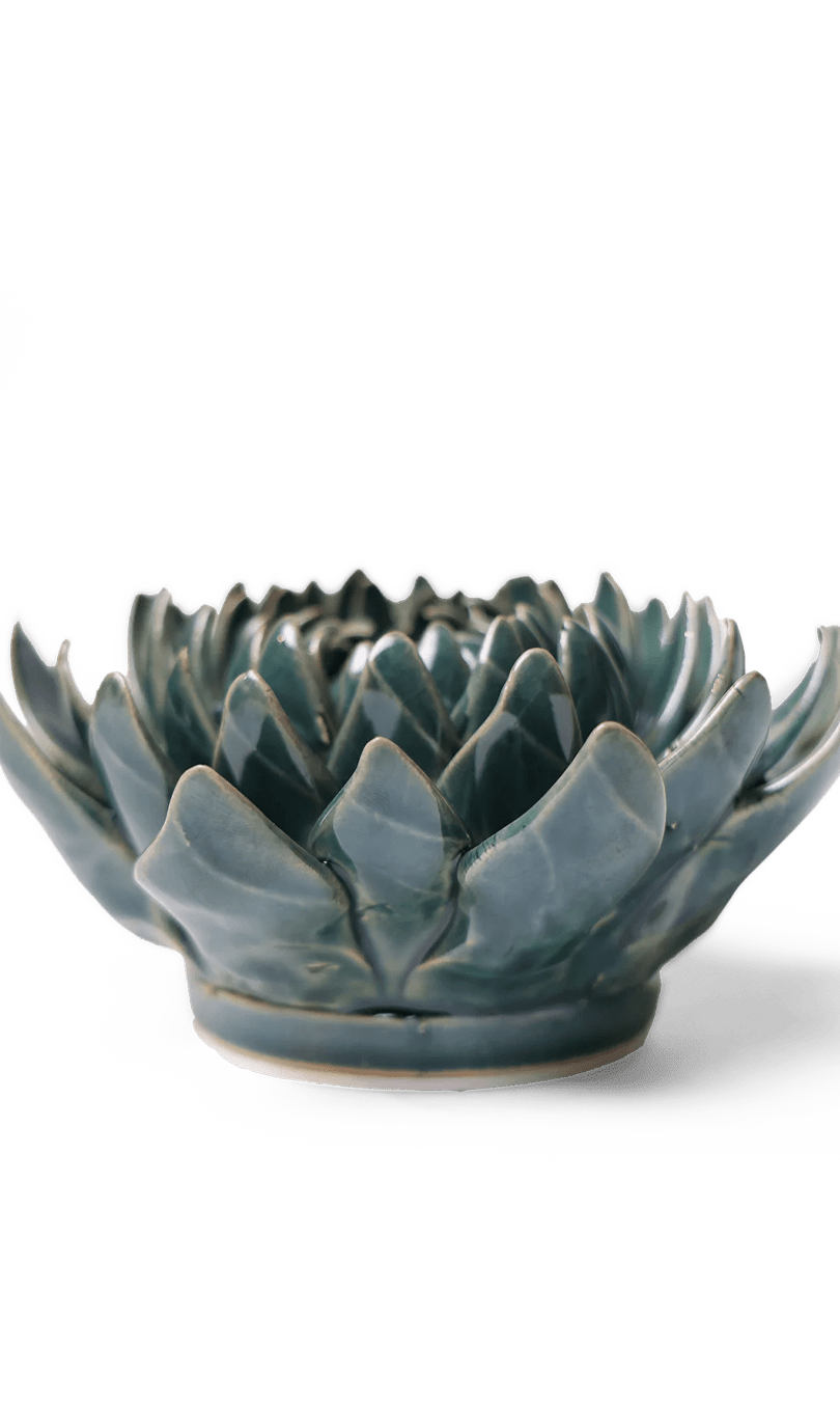 Ceramic Flower Dahlia Green 11 - Chive Ceramics Studio - Ceramic Flowers - Chive Wholesale