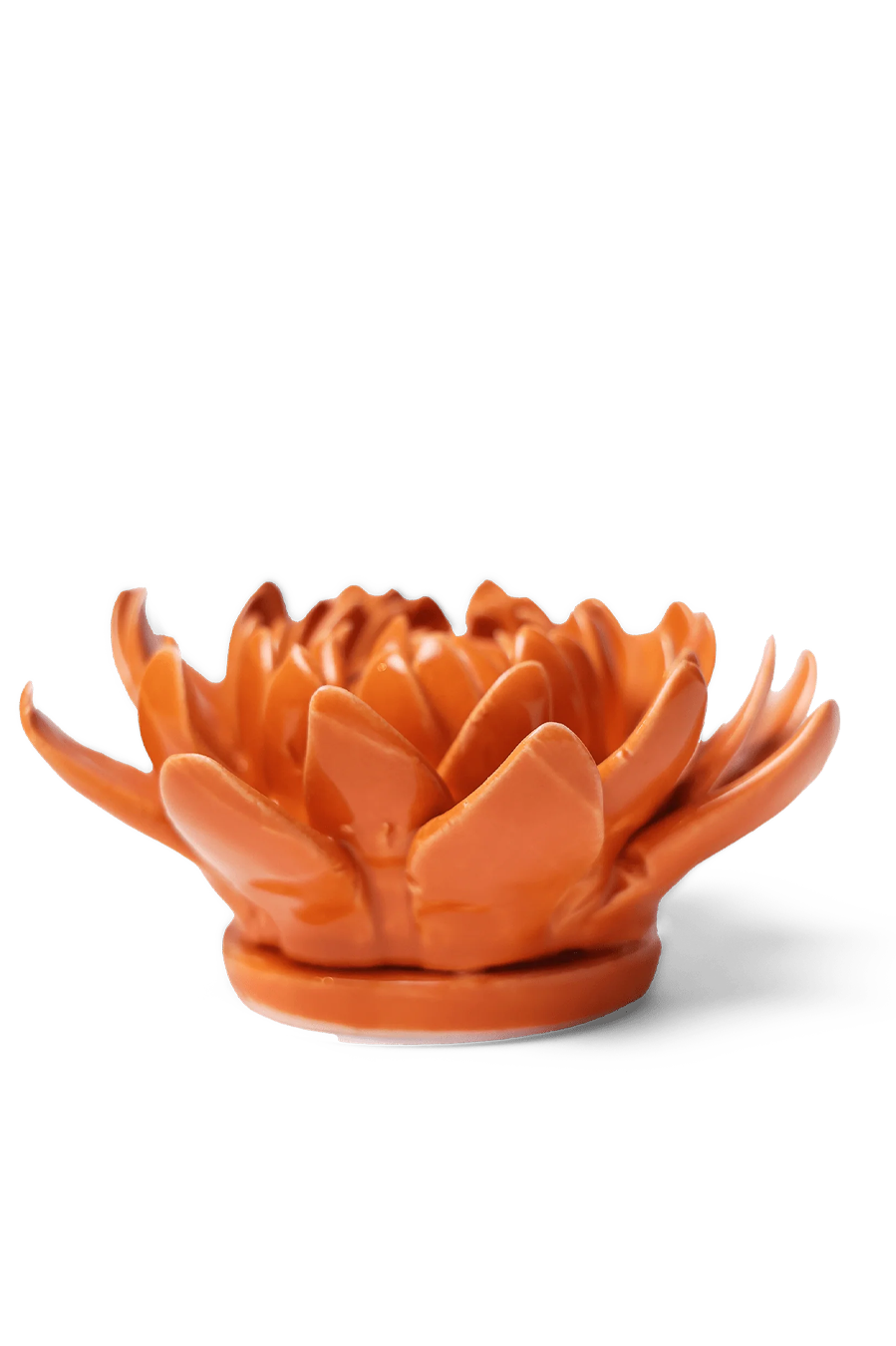Dahlia Orange ceramic wall flower — Classic Collection — designed in Toronto by Chive Studio