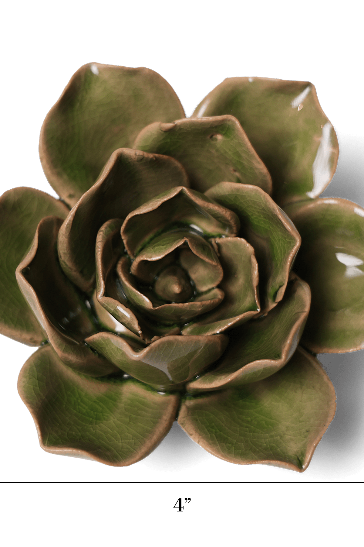 Ceramic Flower Wall Art Flower Green 11 - Chive Ceramics Studio - Ceramic Flowers - Chive US