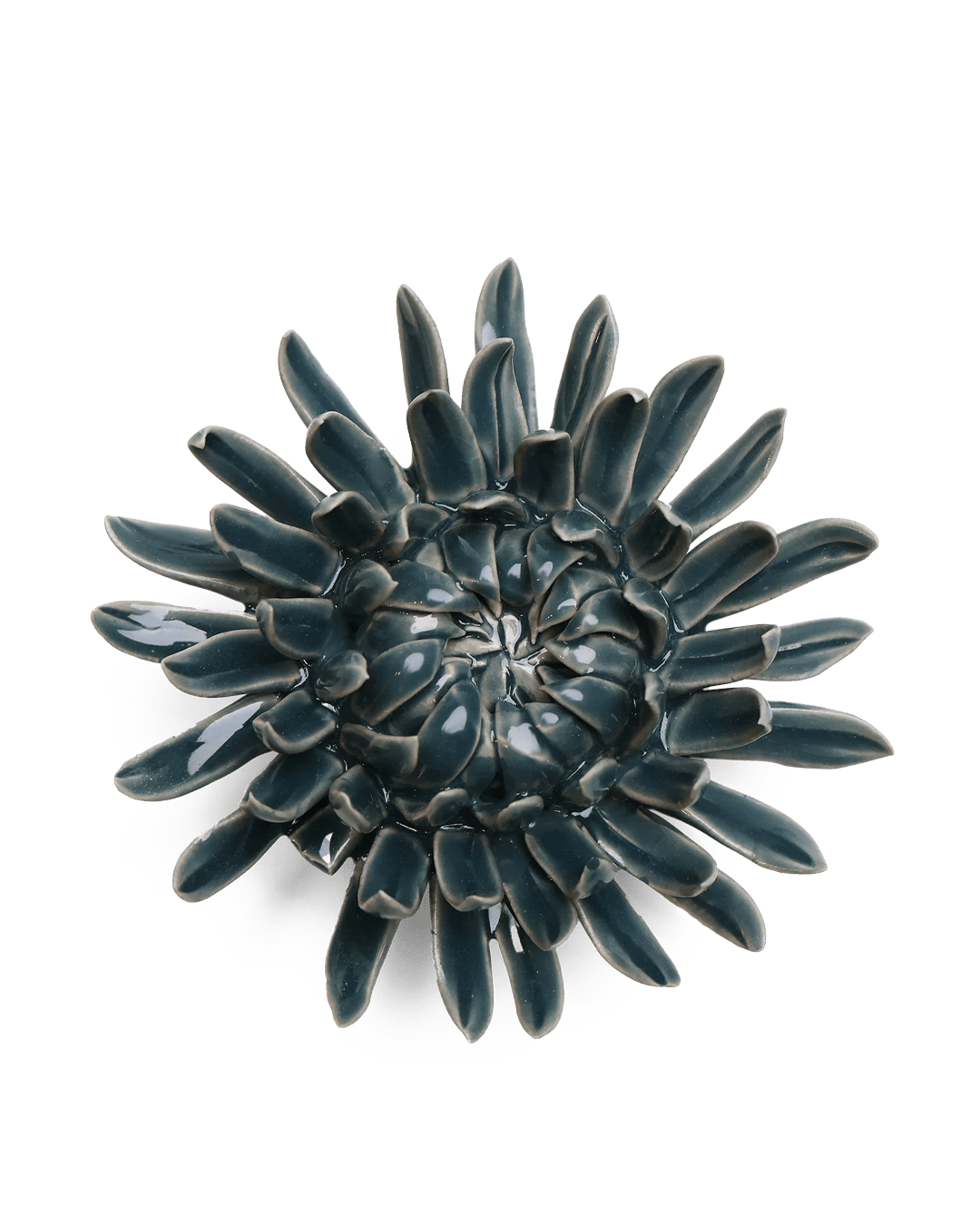 Ceramic Flower Mum Teal 11 - Chive Ceramics Studio - Ceramic Flowers - Chive Ceramics Studio