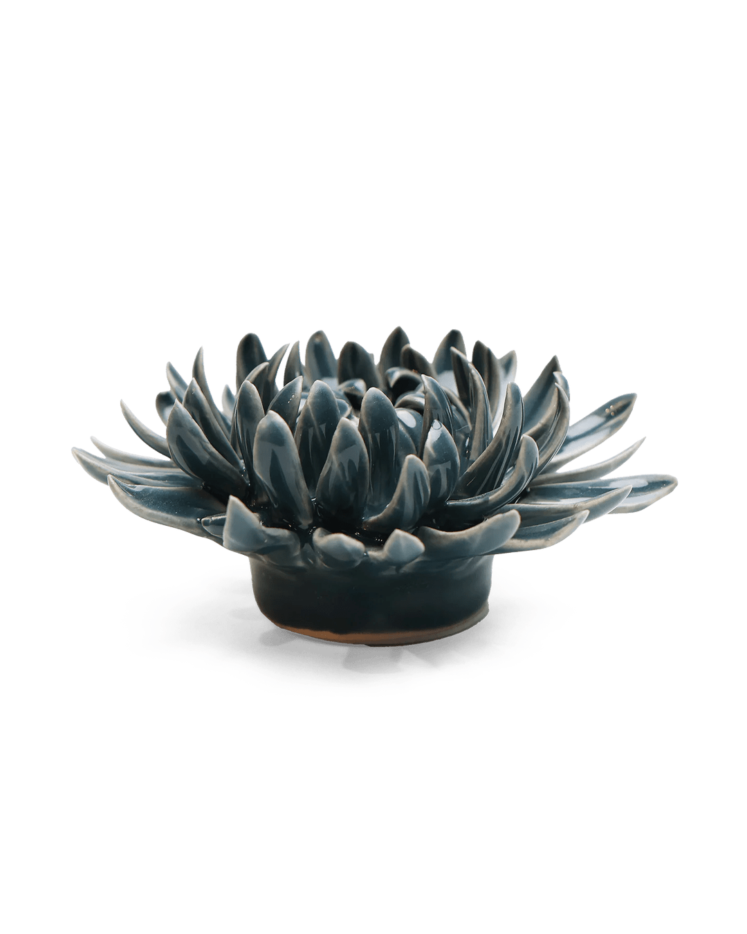Mum Teal 11 ceramic wall flower — Classic Collection — designed in Toronto by Chive Studio