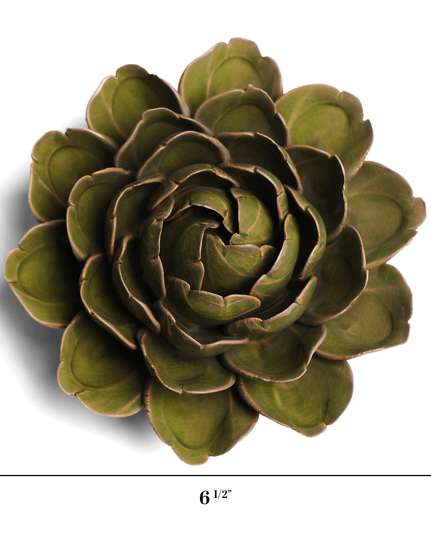 Mofo Green ceramic wall flower — Classic Collection — handmade by Chive Studio Toronto