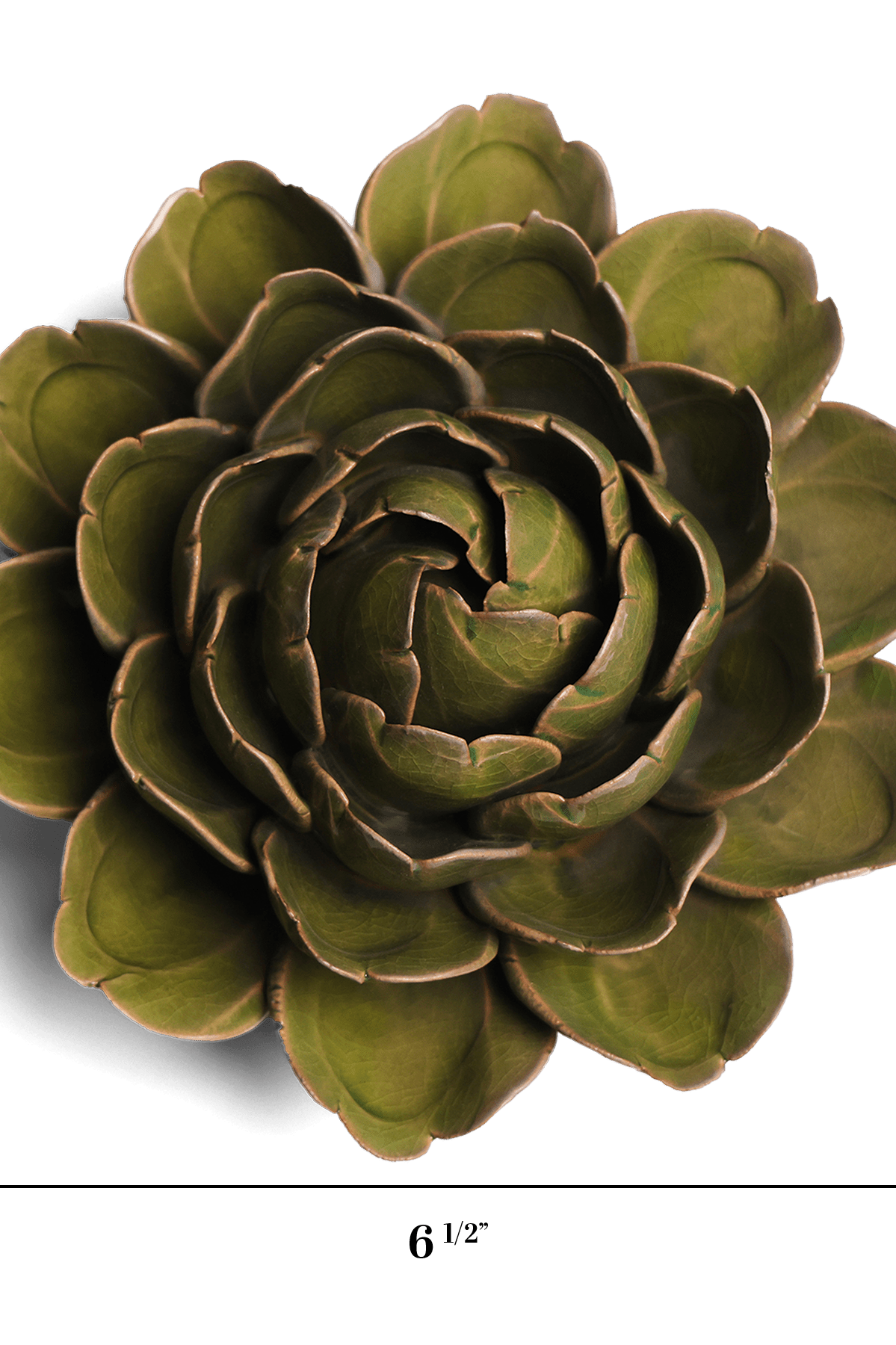 Mofo Green ceramic wall flower — Classic Collection — handmade by Chive Studio Toronto