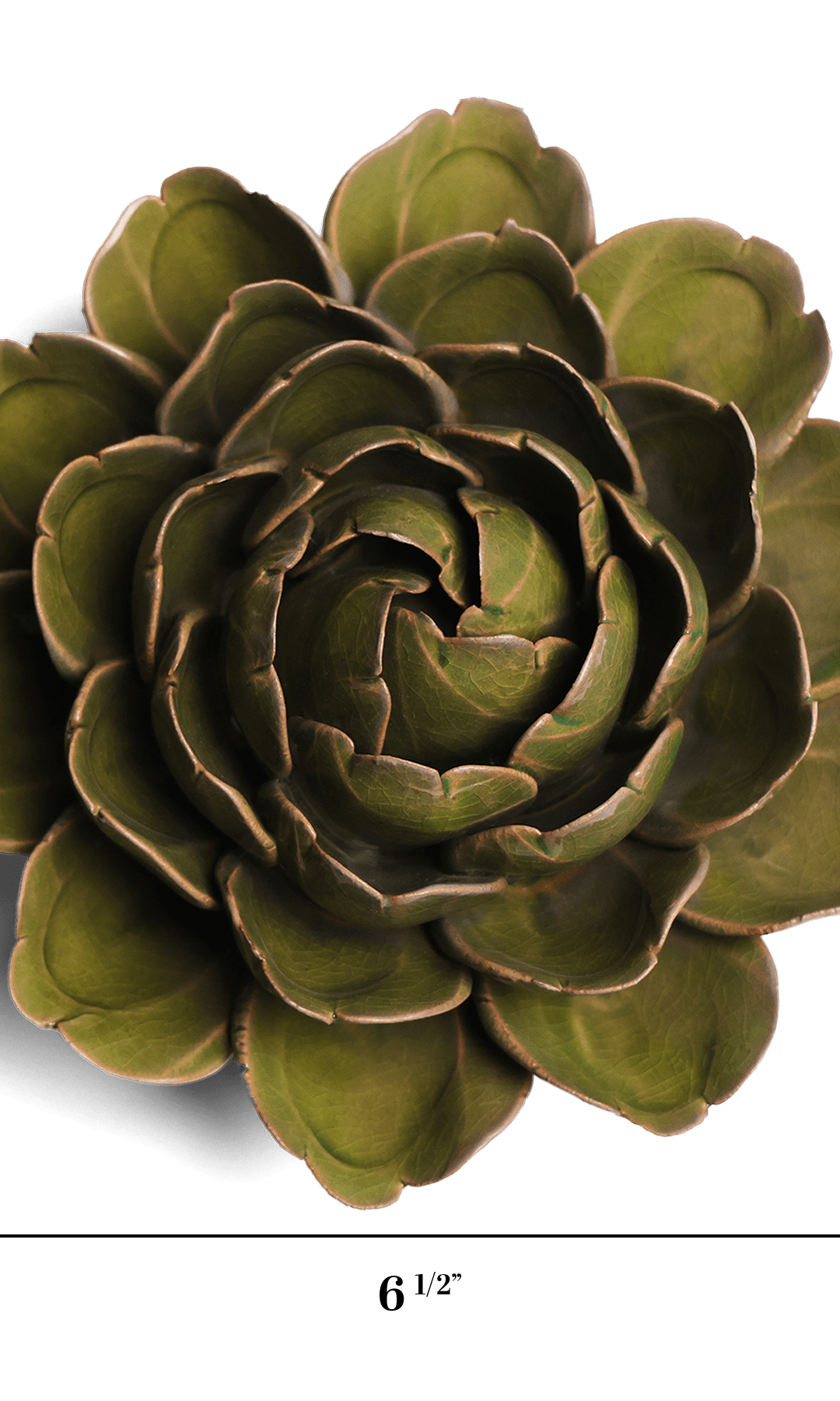 Mofo Green ceramic wall flower — Classic Collection — handmade by Chive Studio Toronto