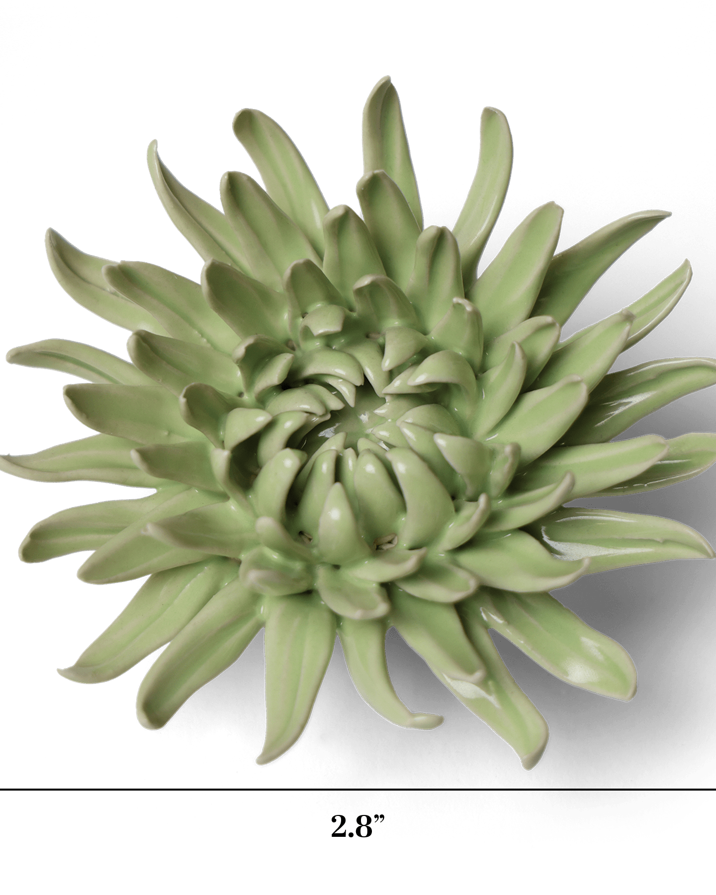 Ceramic Flower Wall Art Flower Green 12 - Chive Ceramics Studio - Ceramic Flowers - Chive US