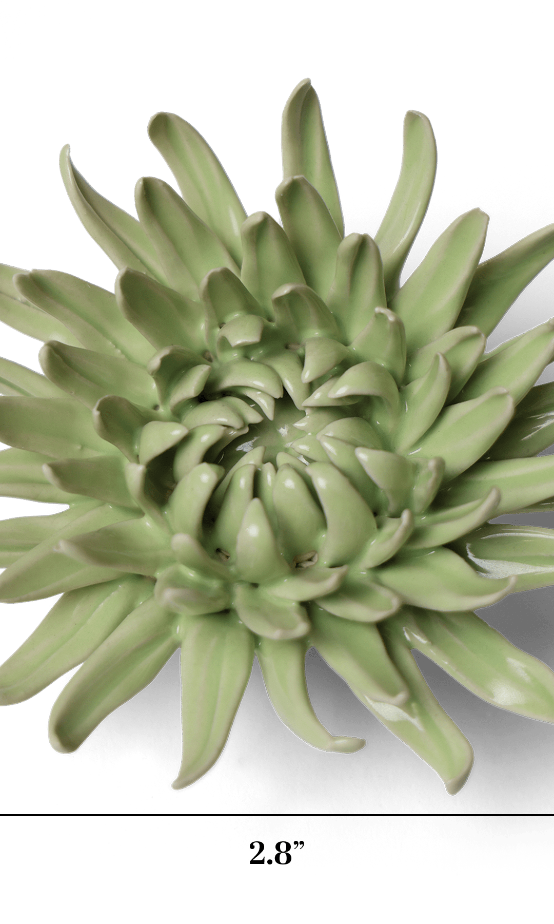 Ceramic Flower Wall Art Flower Green 12 - Chive Ceramics Studio - Ceramic Flowers - Chive US