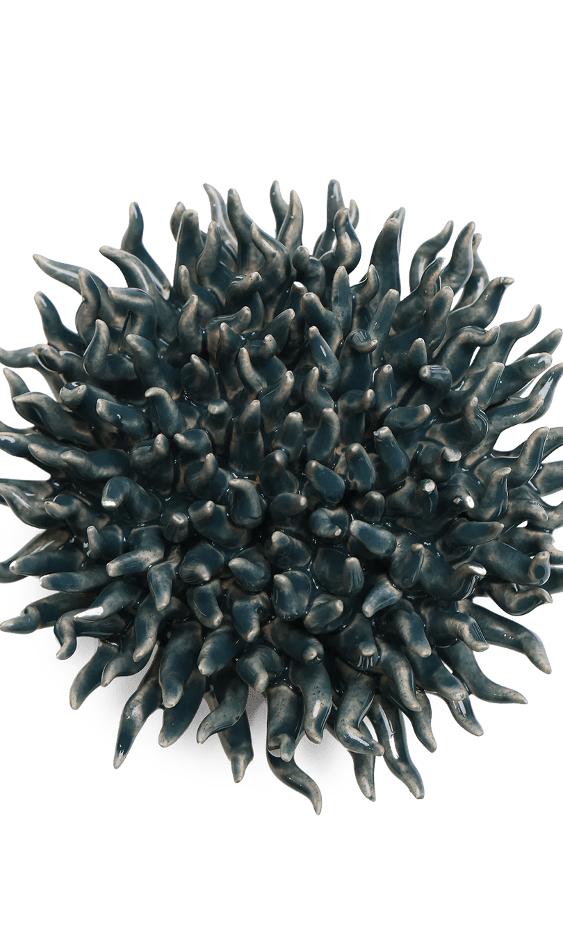 Ceramic Flower Mondo Teal 12 - Chive Ceramics Studio - Ceramic Flowers - Chive Wholesale