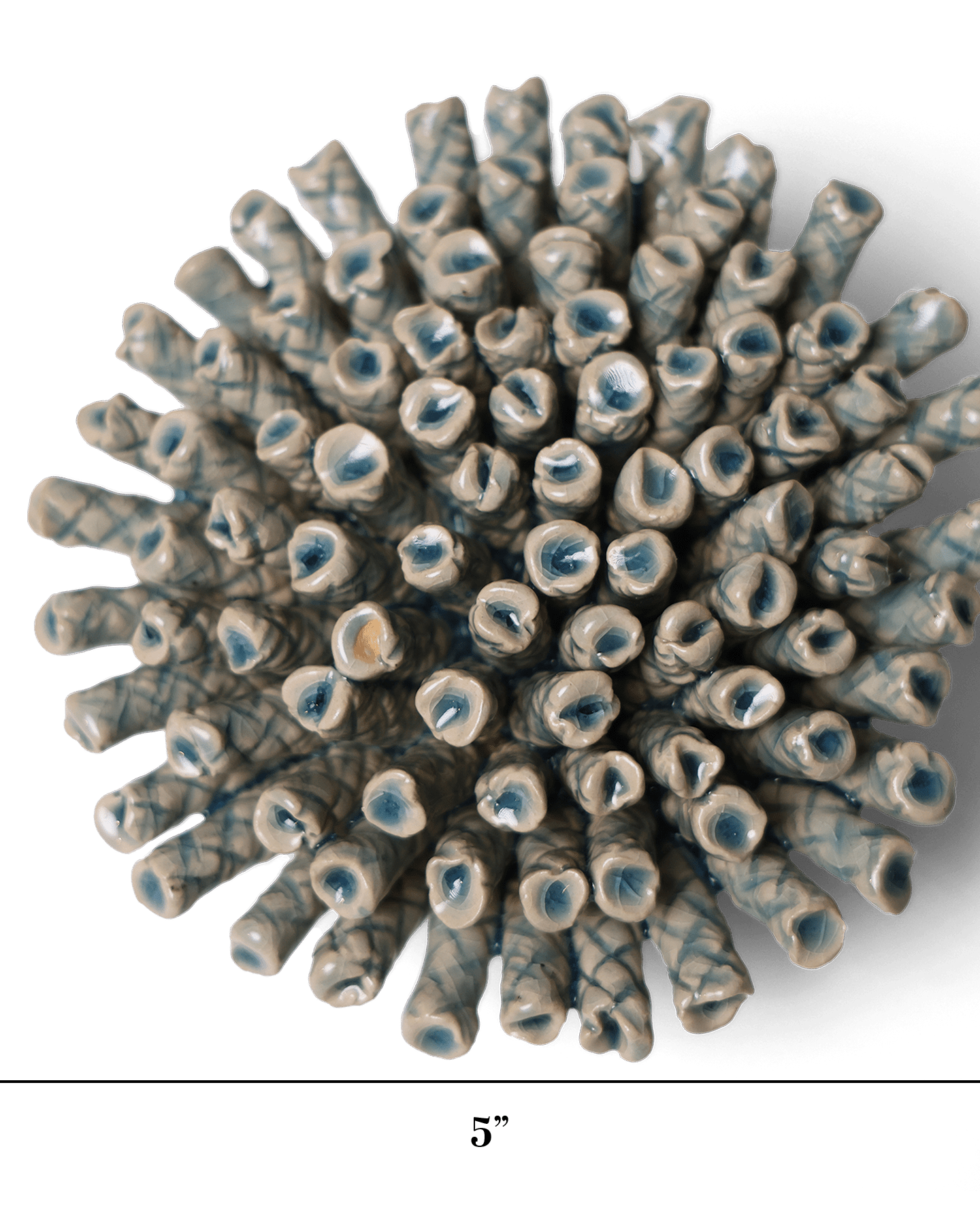 Ceramic Flower Wall Art Large Blue 12 - Chive Ceramics Studio - Ceramic Flowers - Chive US