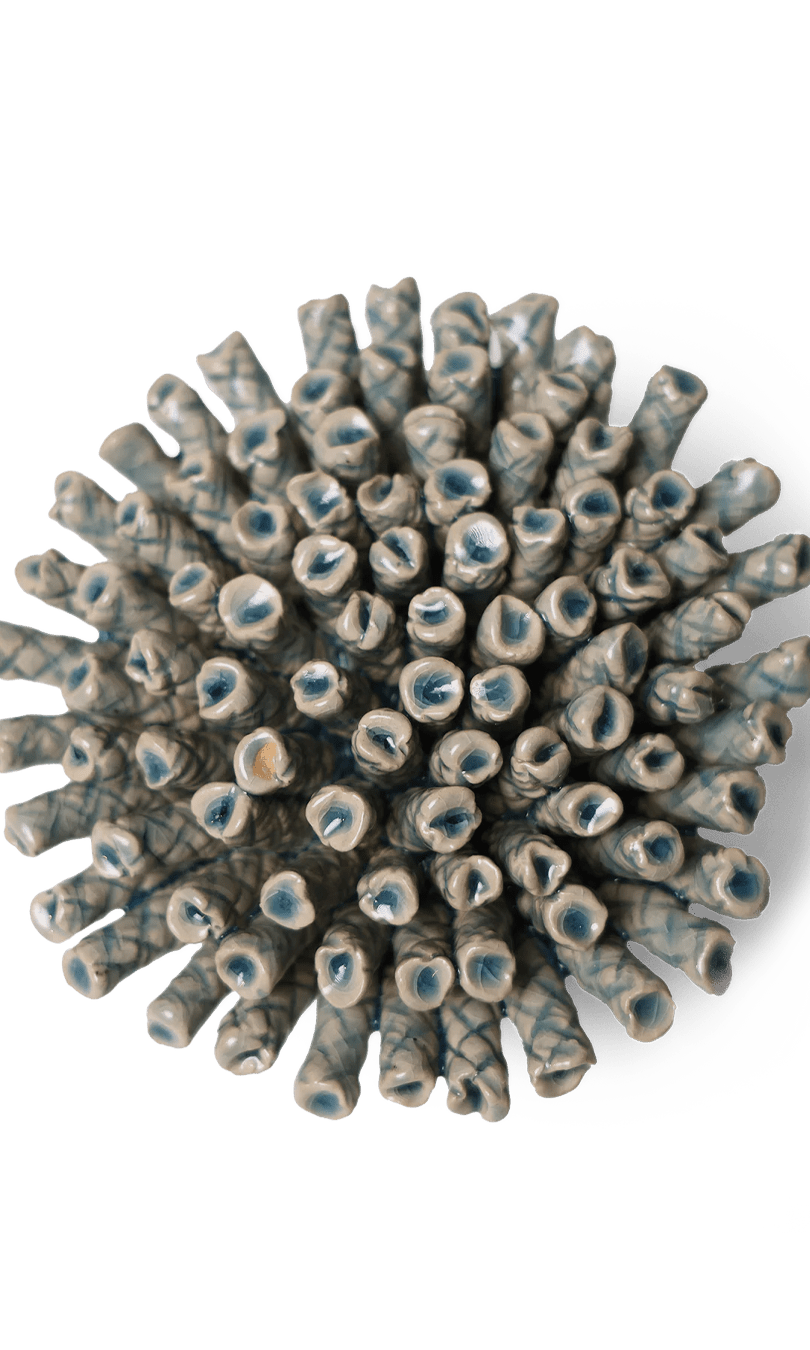 Ceramic Flower Large Blue 12 - Chive Ceramics Studio - Ceramic Flowers - Chive Wholesale